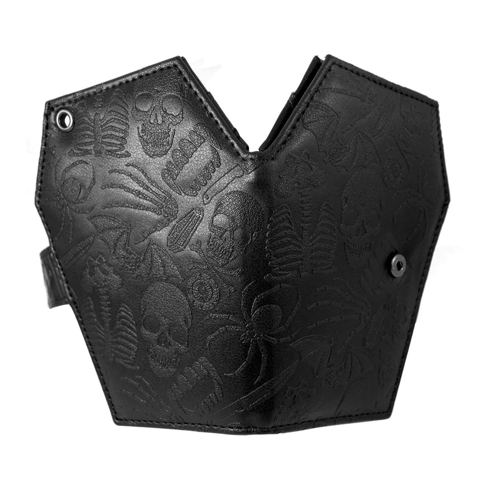 Embossed Skull Coffin Wallet