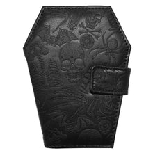 Load image into Gallery viewer, Embossed Skull Coffin Wallet
