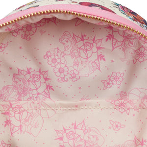 Disney Princess Floral Tattoo AOP Mini Backpack