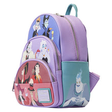 Load image into Gallery viewer, Disney Villains Color Block Triple Pocket Mini Backpack
