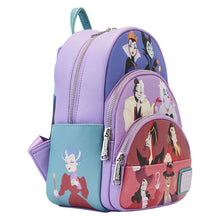 Load image into Gallery viewer, Disney Villains Color Block Triple Pocket Mini Backpack
