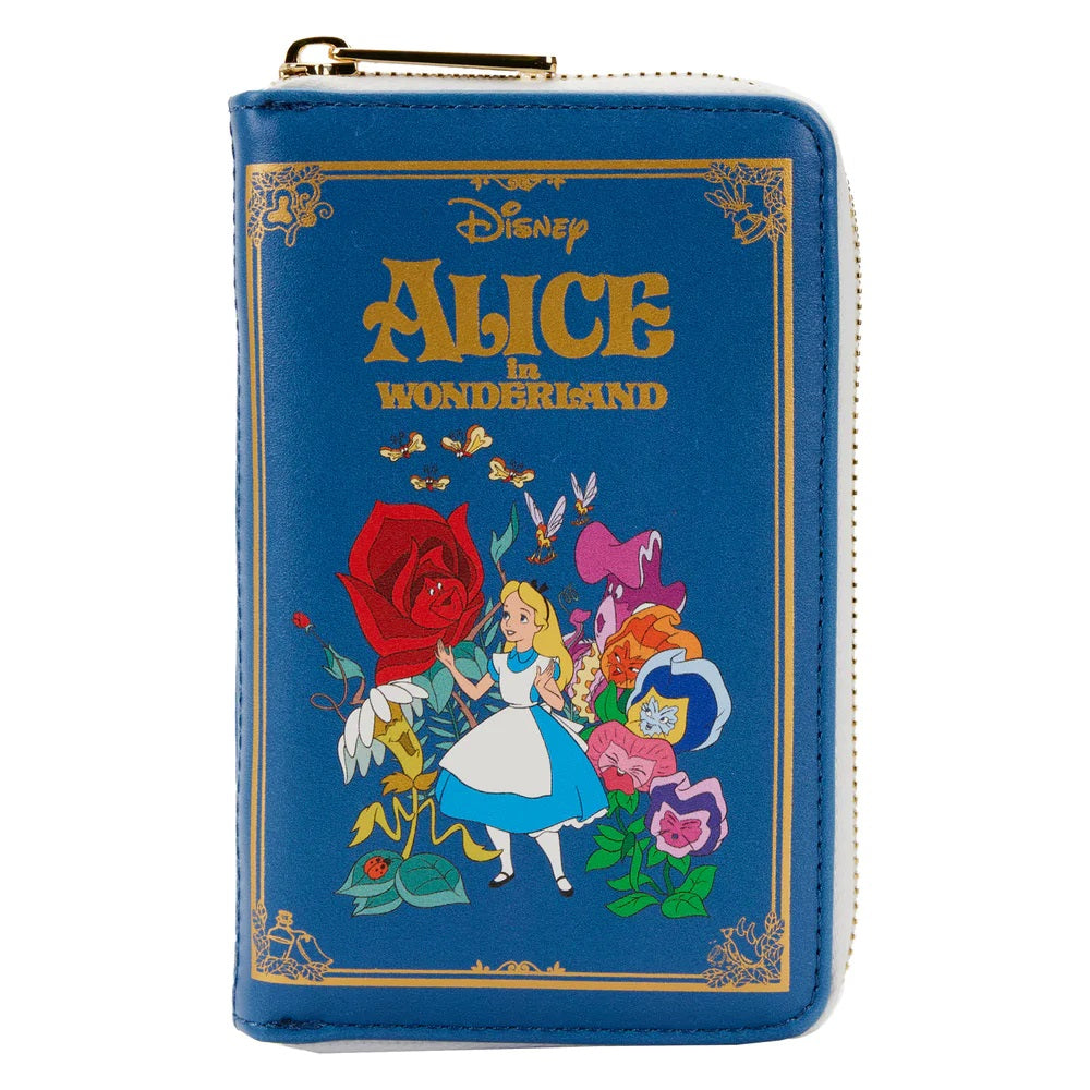 Alice in Wonderland Book Zip Around Wallet