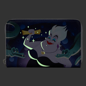 The Little Mermaid Ursula Lair Glow Zip Around Wallet