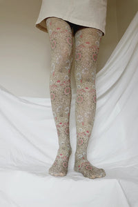 "Corn Cockle" by William Morris Printed Tights