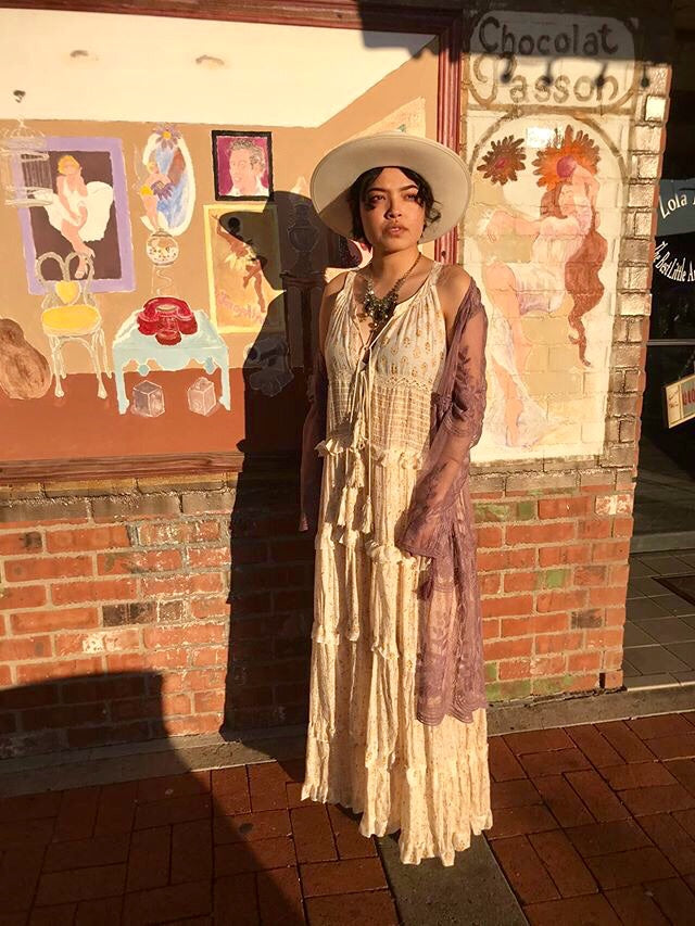 Tiered Beige Floral Maxi Dress Pink House Boutique Tiered Beige Floral Maxi Dress Pink House Boutique