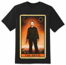 Load image into Gallery viewer, Michael Myers &quot;The Devil&quot; Tarot Card Tee
