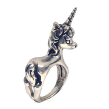 Load image into Gallery viewer, Sweet Unicorn Ring Silver Tone
