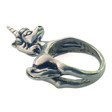 Load image into Gallery viewer, Sweet Unicorn Ring Silver Tone
