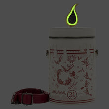 Load image into Gallery viewer, Hocus Pocus Black Flame Glow Candle Crossbody Bag
