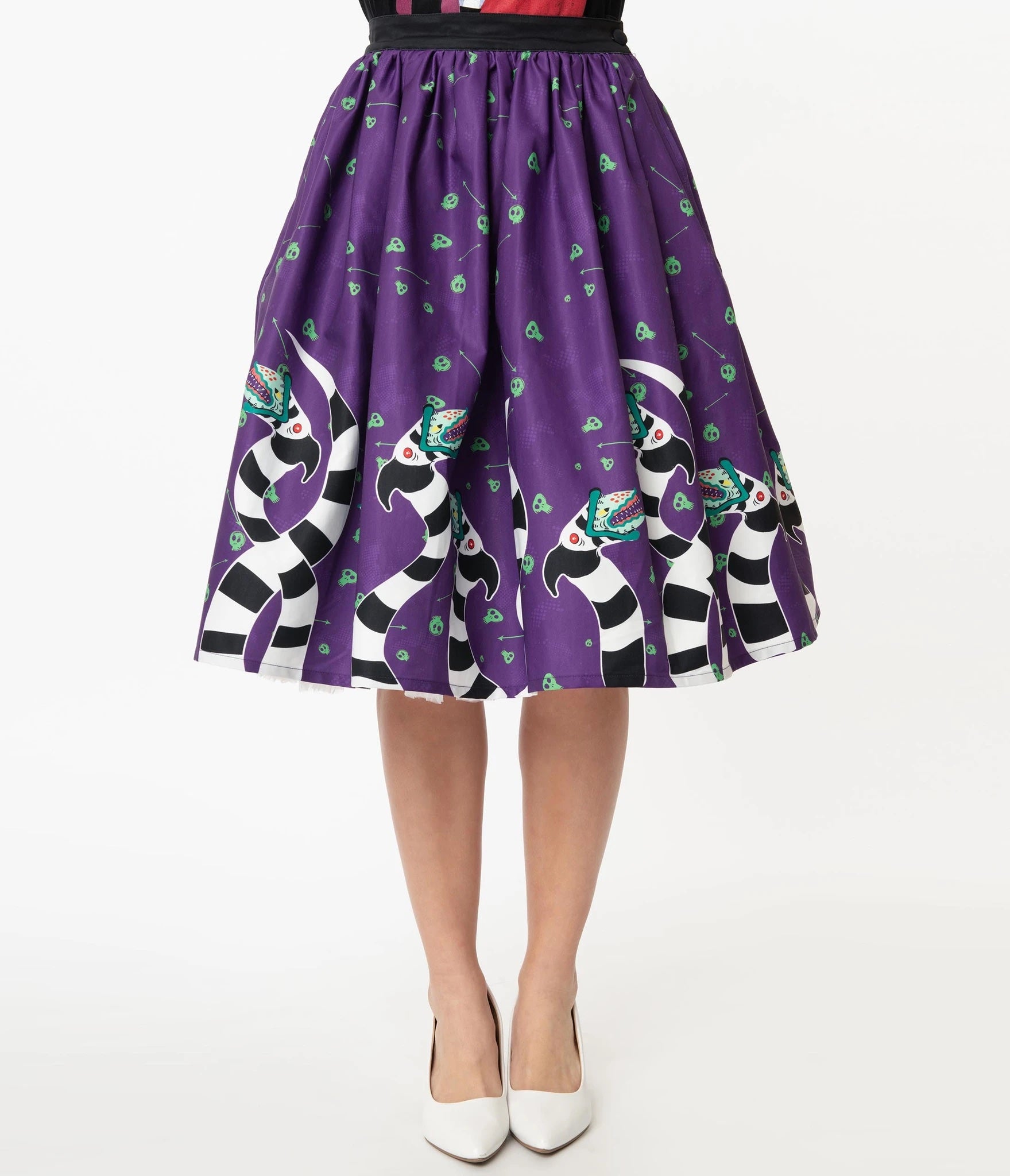 Beetlejuice Sandworm Soiree Gellar Swing Skirt – Pink House Boutique display picture 1
