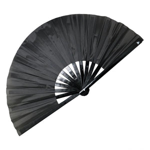 Beyond Basic Black Xtra Large Hand Fan