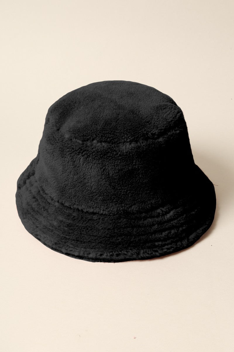 Black Sherpa Bucket Hat