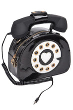 Load image into Gallery viewer, Black 80&#39;s Style Telephone Purse
