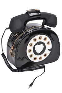 Black 80's Style Telephone Purse