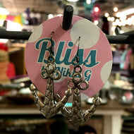 3-Ring Anchor Charm Earrings