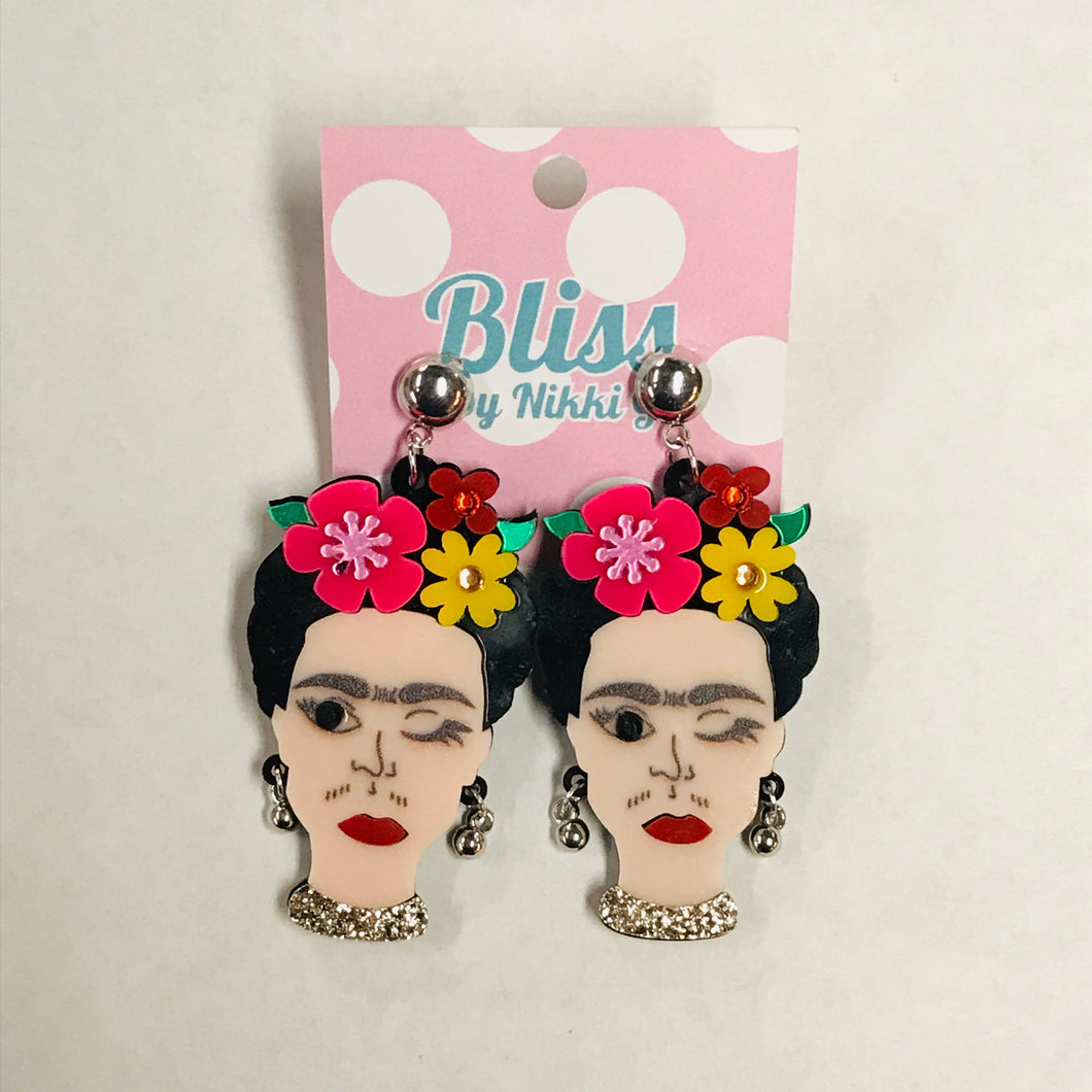Frida Acrylic Statement Earrings