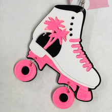 Load image into Gallery viewer, Palm Sunny Roller Skates Acrylic Statement Earrings
