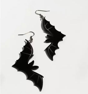 Baby Bat Acrylic Statement Earrings