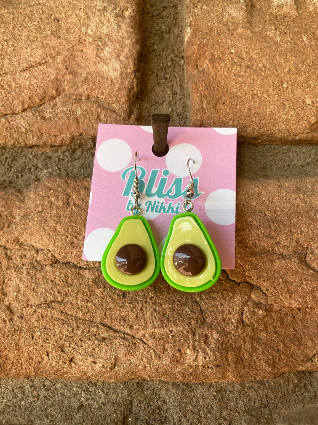 Avocado Halves Statement Earrings