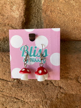 Load image into Gallery viewer, Bitsy Mushroom Earrings- More Colors Available!
