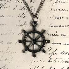 Load image into Gallery viewer, Big Boat Wheel Charm Necklace
