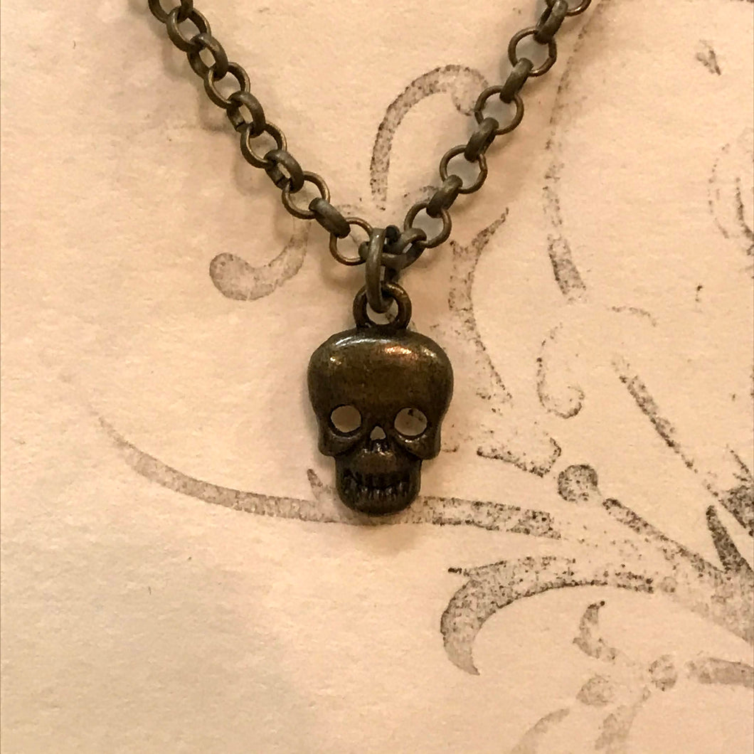 Bitty Skull Charm Necklace
