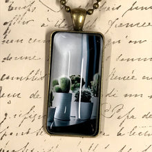 Load image into Gallery viewer, Cactus Rectangle Bubble Charm Necklace
