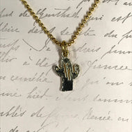 Cactus Silhouette Charm Necklace