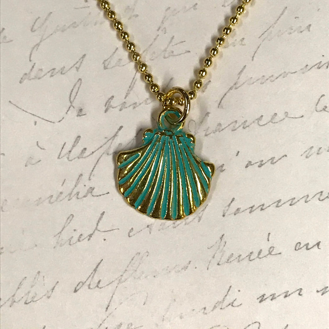 Colorful Seashell Charm Necklace
