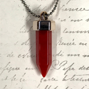 Crystal Point Charm Necklaces