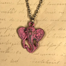 Load image into Gallery viewer, Decorated Elephant Face Charm Necklace
