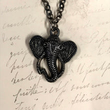 Load image into Gallery viewer, Decorated Elephant Face Charm Necklace
