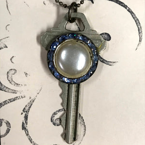 One of a Kind Embellished Key Necklace