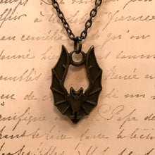 Load image into Gallery viewer, Flying Bat Charm Necklace
