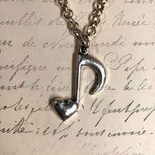 Load image into Gallery viewer, Heart Music Note Charm Necklace
