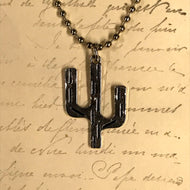 Long Arm Saguaro Cactus Charm Necklace