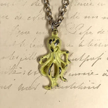 Load image into Gallery viewer, Long Octopus Charm Necklace
