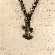 Ridged Cactus Charm Necklace