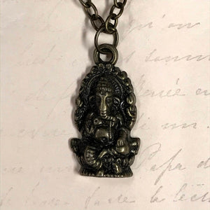 Seated Ganesh Charm Necklace