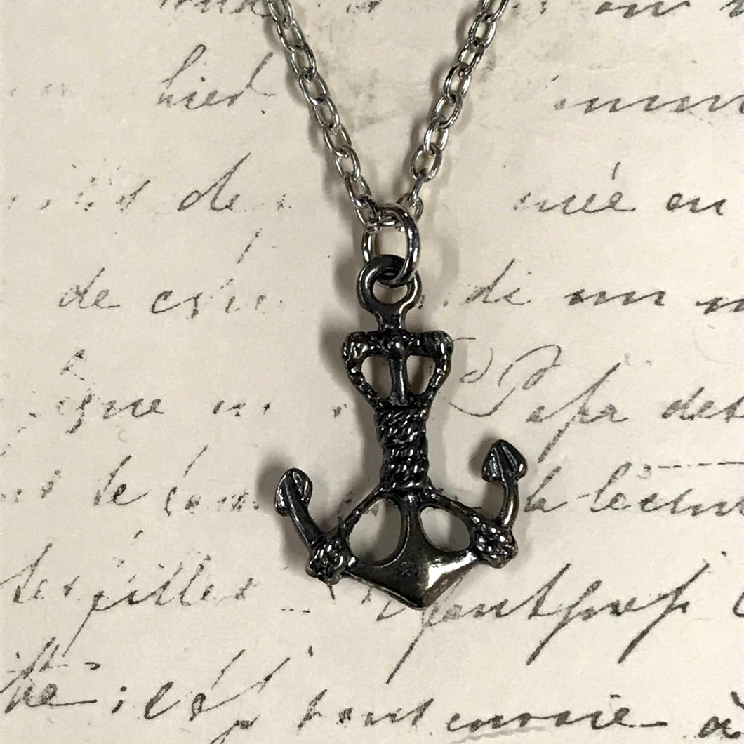 Tied Up Anchor Charm Necklace