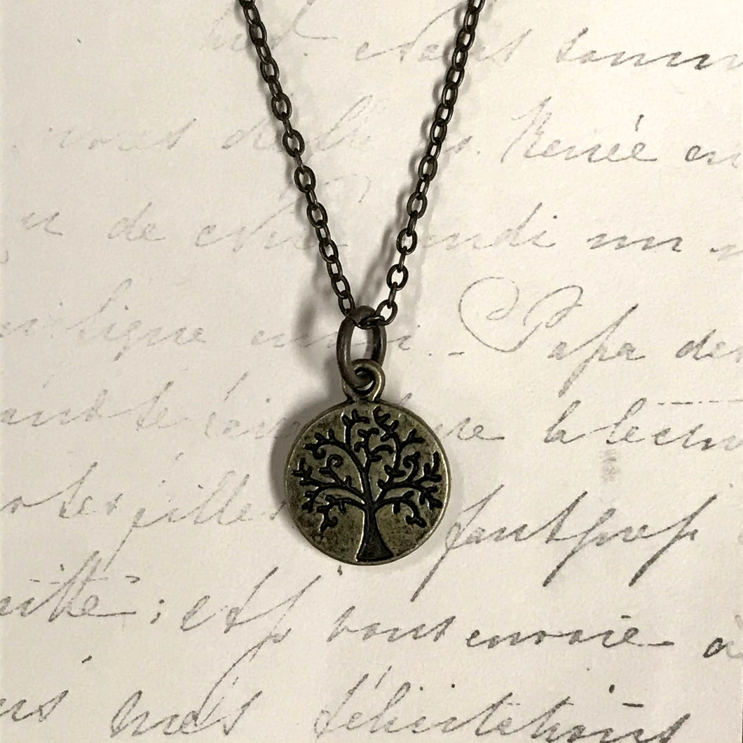 Tree of Life Token Charm Necklace