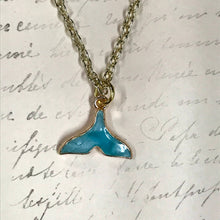 Load image into Gallery viewer, Whale Tail Enamel Charm Necklace
