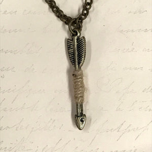 Wrapped Arrow Charm Necklace