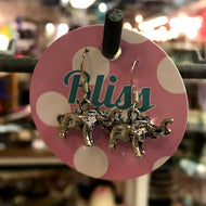 Elephant 3D Charm Earrings