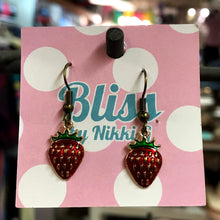 Load image into Gallery viewer, Strawberry Charm Earrings
