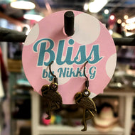 Flamingo Charm Earrings