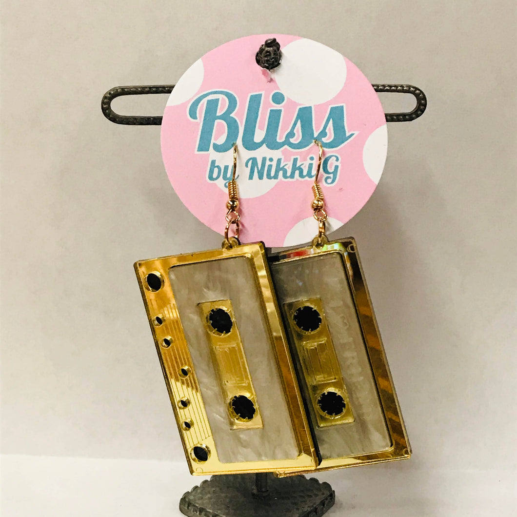 Cassette Tape Acrylic Statement Earrings- More Colors Available!