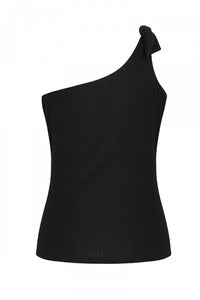Black Molokai One Shoulder Asymmetrical Top