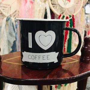I Heart Coffee Tin Mug