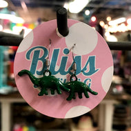 Long Neck Dinosaur Charm Earrings